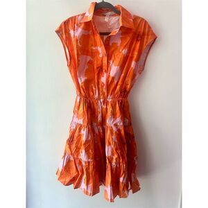 Hutch bishop short sleeve  Floral Print Mini shirt dress